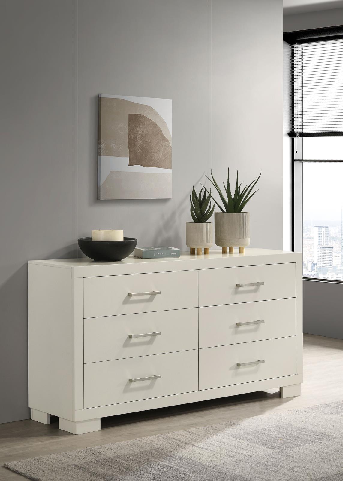 six drawer dresser white Jessica 6-drawer Dresser White