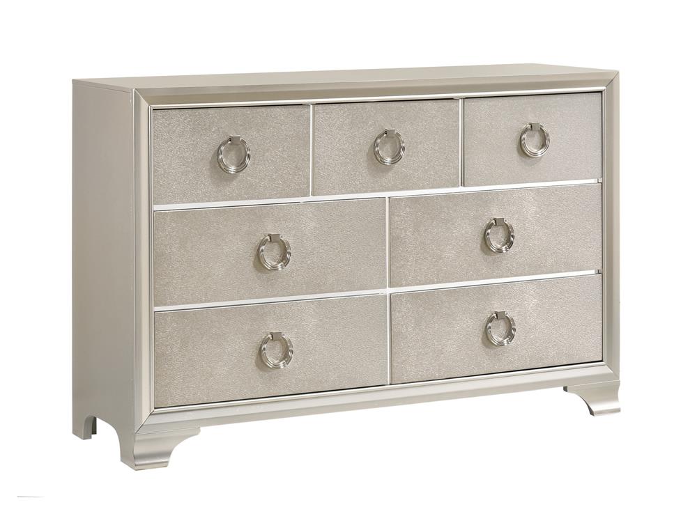 metallic dresser set Salford 7-drawer Dresser Metallic Sterling