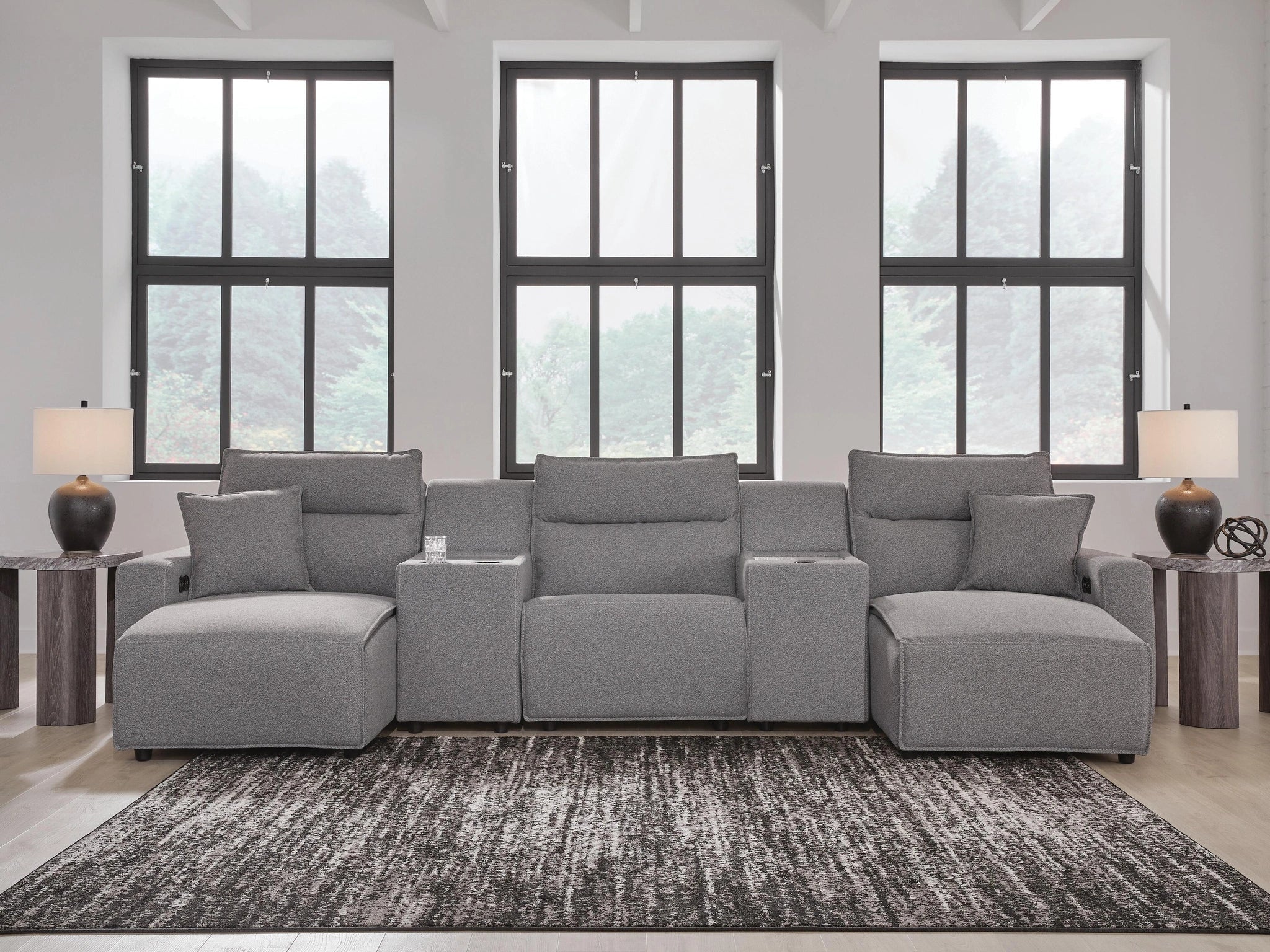 Modmax II Power Reclining Sectional with Chaise and Consoles