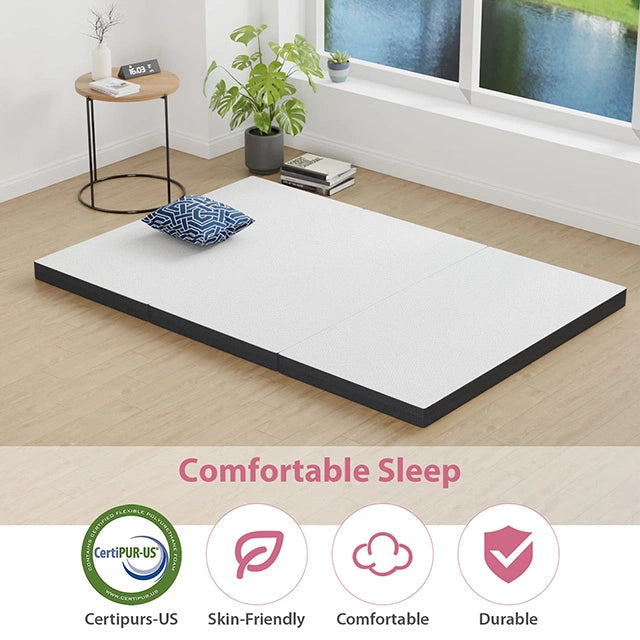 Hollyhock 4" Full Tri-Fold Memory Foam Topper