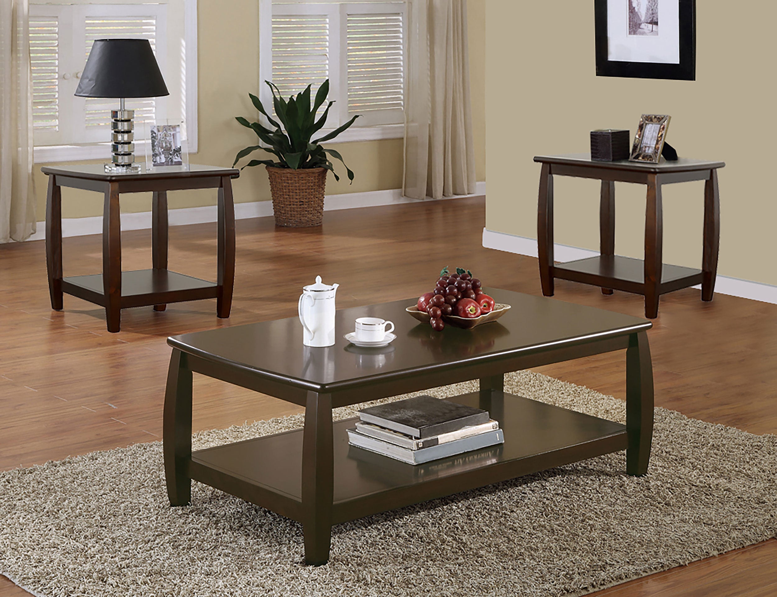 Dixon 3-piece Coffee Table Set Espresso - Main Image