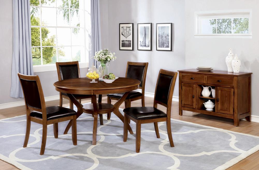 Nelms Upholstered Side Chairs Deep Brown and Dark Brown (Set of 2)