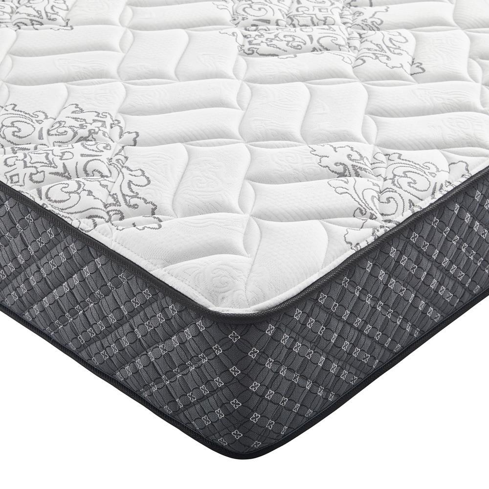 Aspen 12.25" Queen Mattress White and Black
