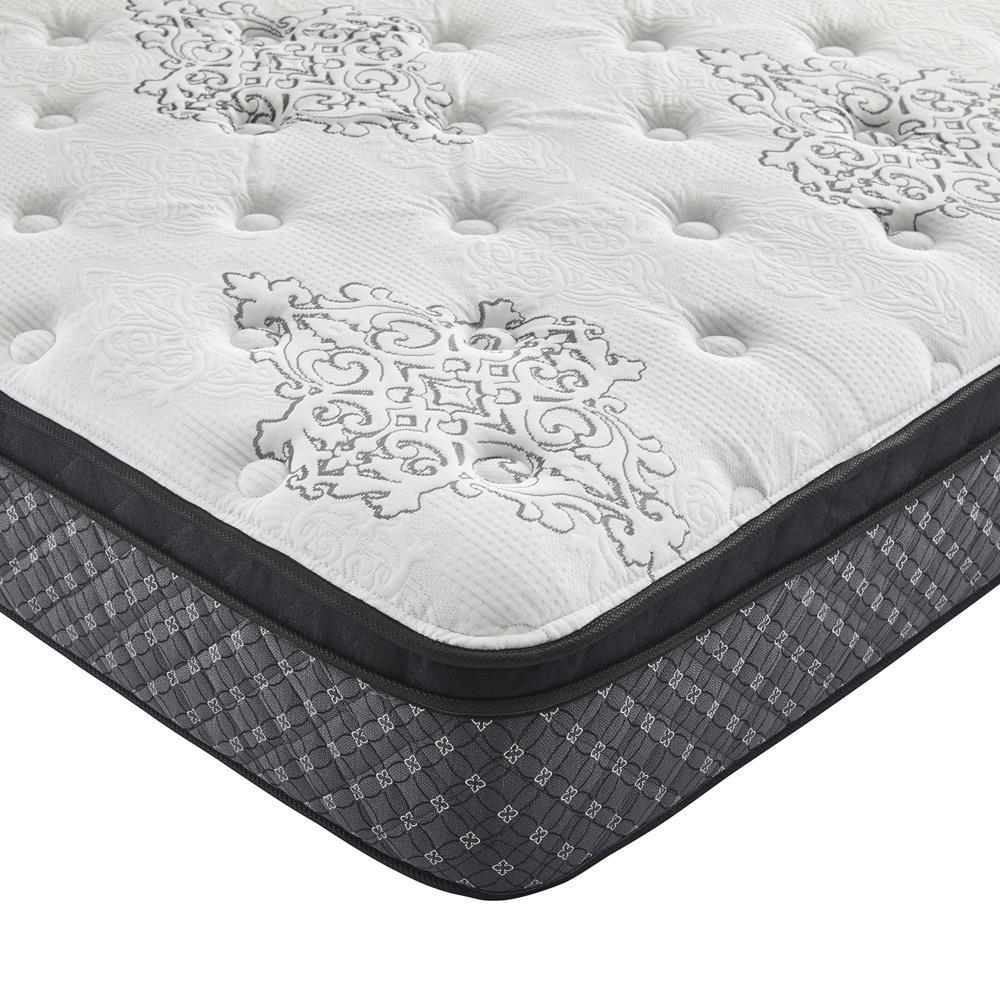 Aspen 12.5" Queen Mattress White and Black