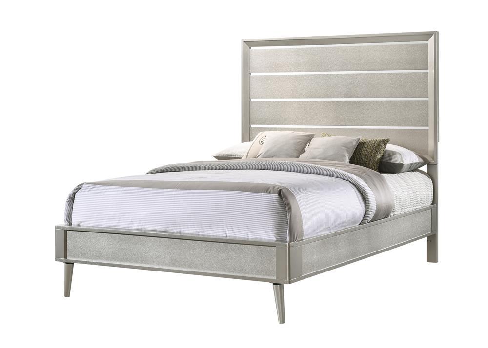Ramon Full Panel Bed Metallic Sterling