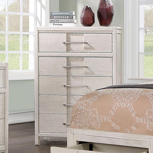 Berenice Chest Gray, White, & Espresso