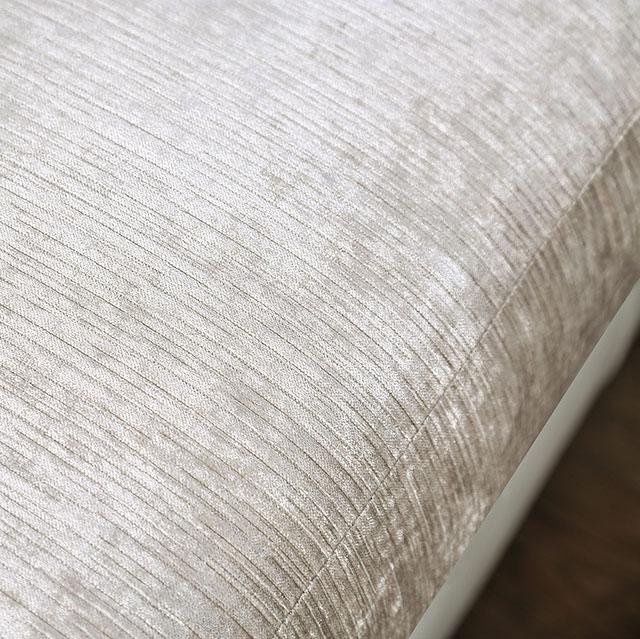 Benigno Love Seat Silver & Gray