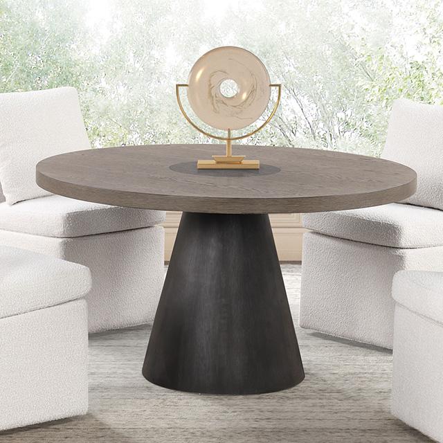 Broager 5 Pc Dining Table Set (White Caster Chairs) Rustic Oak