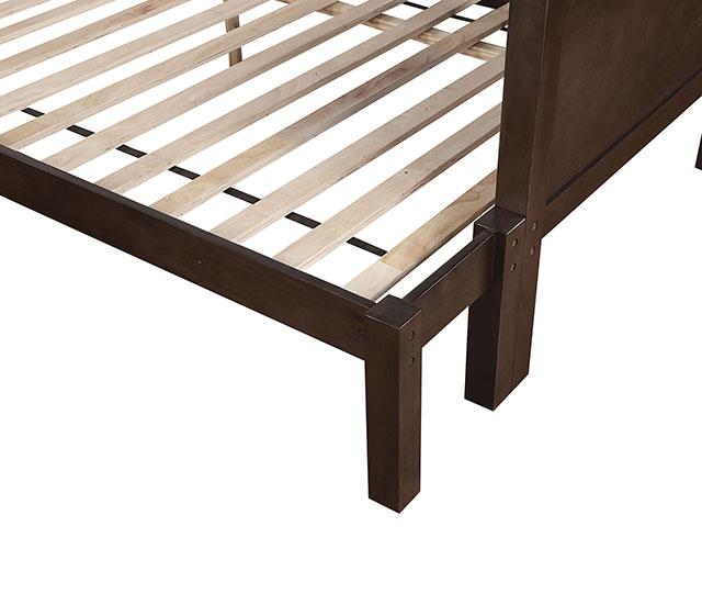 STAMOS Full/Full, Twin/Full, & Twin/twin Bunk Bed, Walnut