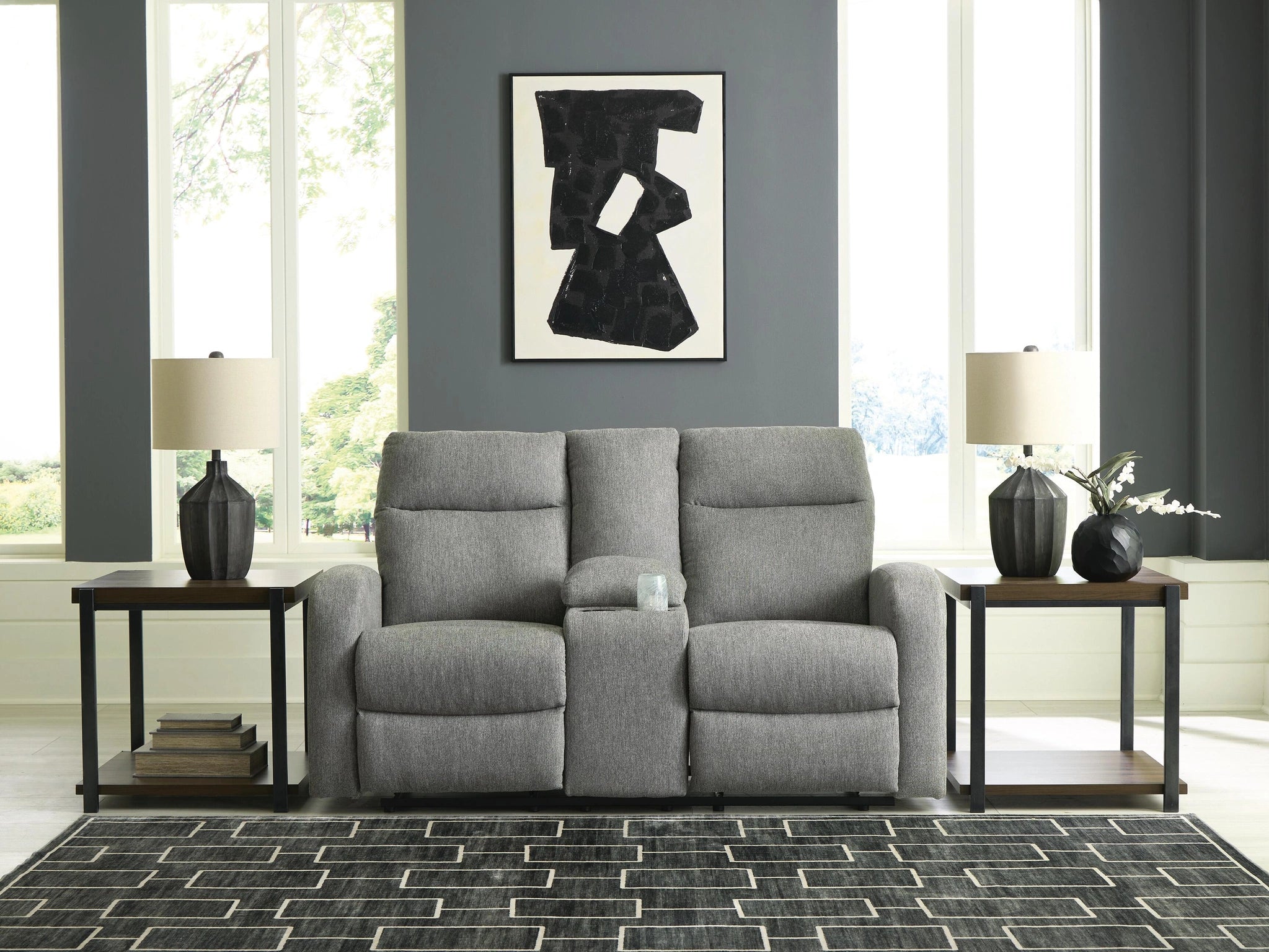 Gauntlet Reclining Loveseat with Console