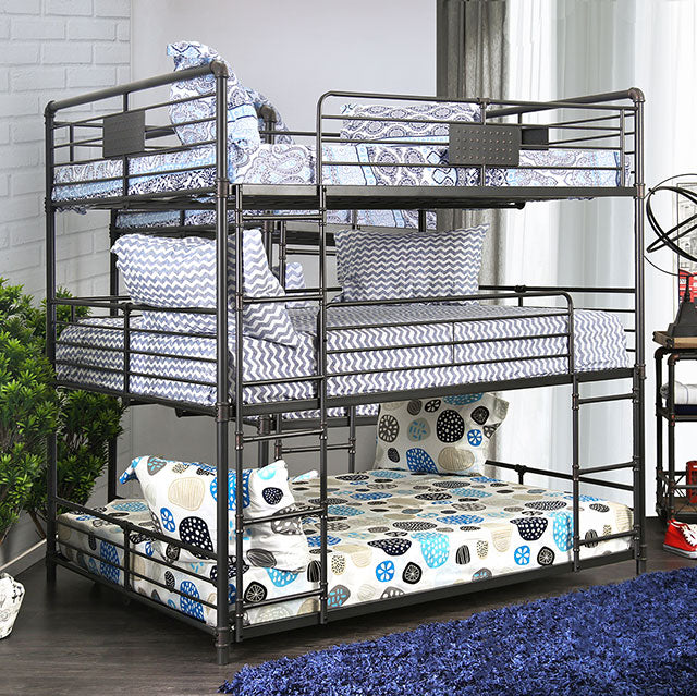 Olga I Antique Black Full/Full Bunk Bed