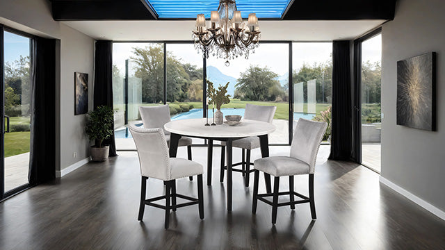 Sabro 5 Pc Dining Table Set Black