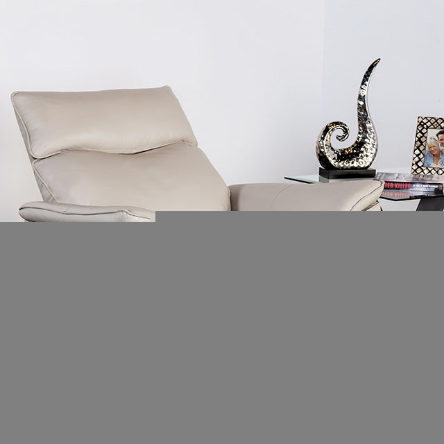 Bienne Recliner Chair White & Black
