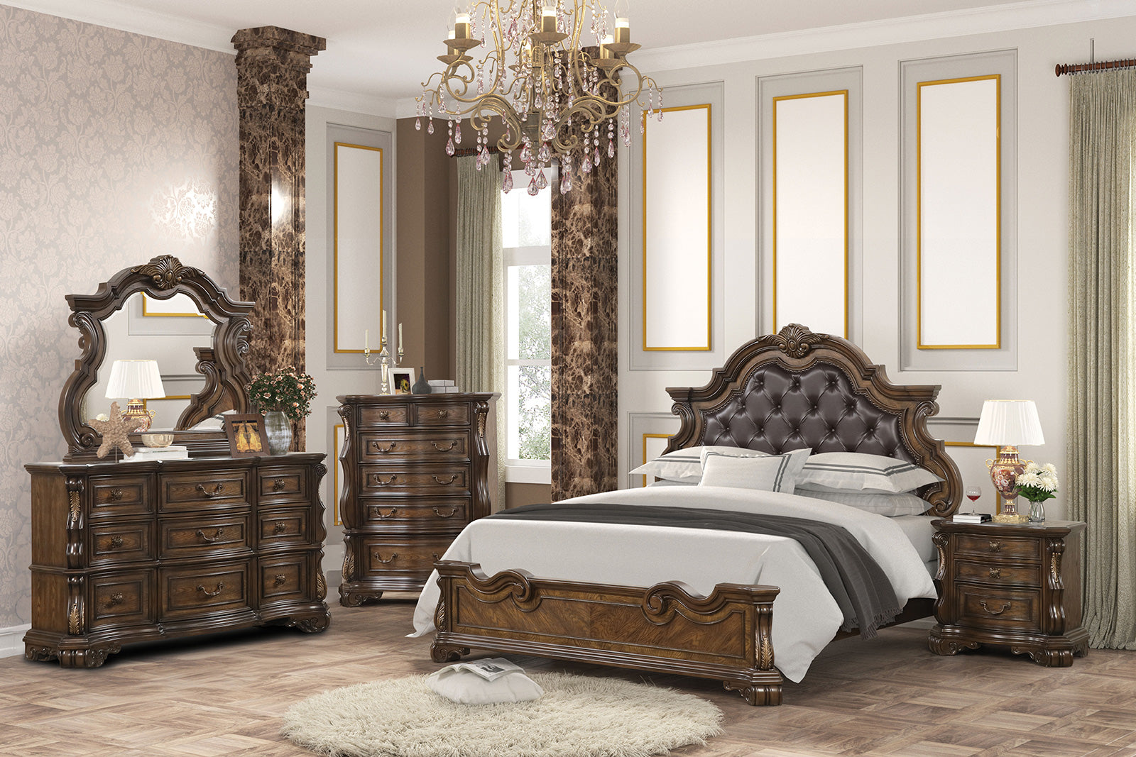 Leovanni E.King & Queen Bed