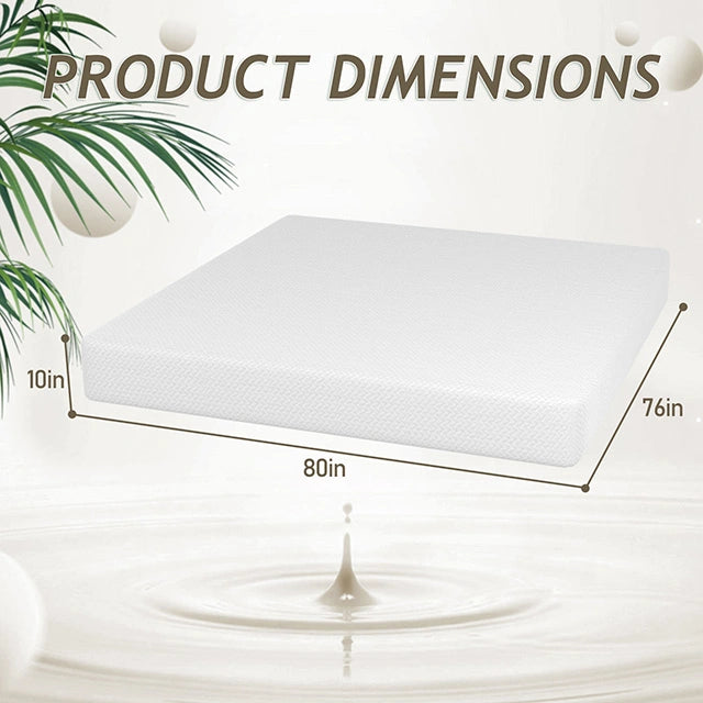 Forsythia 10" E.King Green Tea Gel Memory Foam