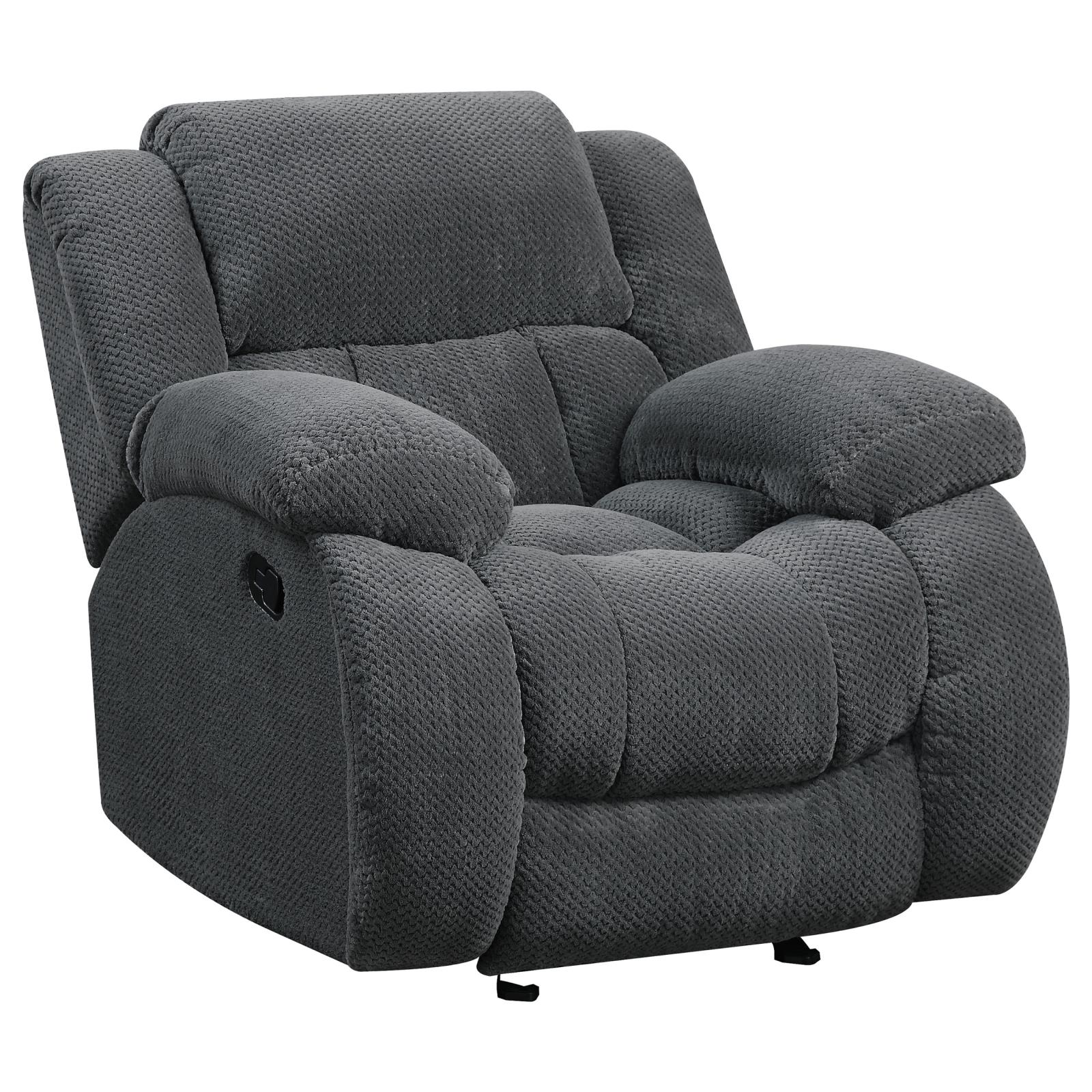 Weissman Upholstered Glider Recliner Charcoal image