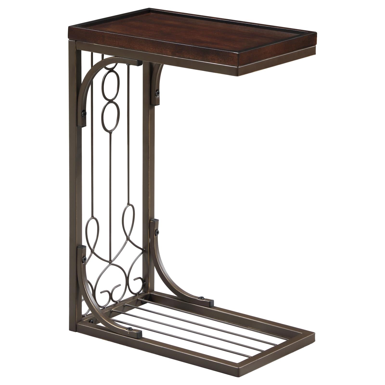 Alyssa Accent Table Brown and Burnished Copper image