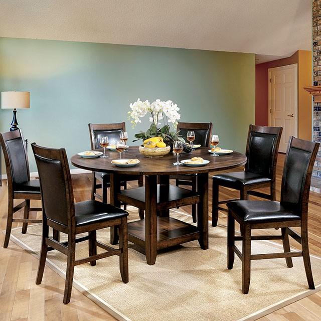 MEAGAN II Brown Cherry Round Counter Ht. Table image