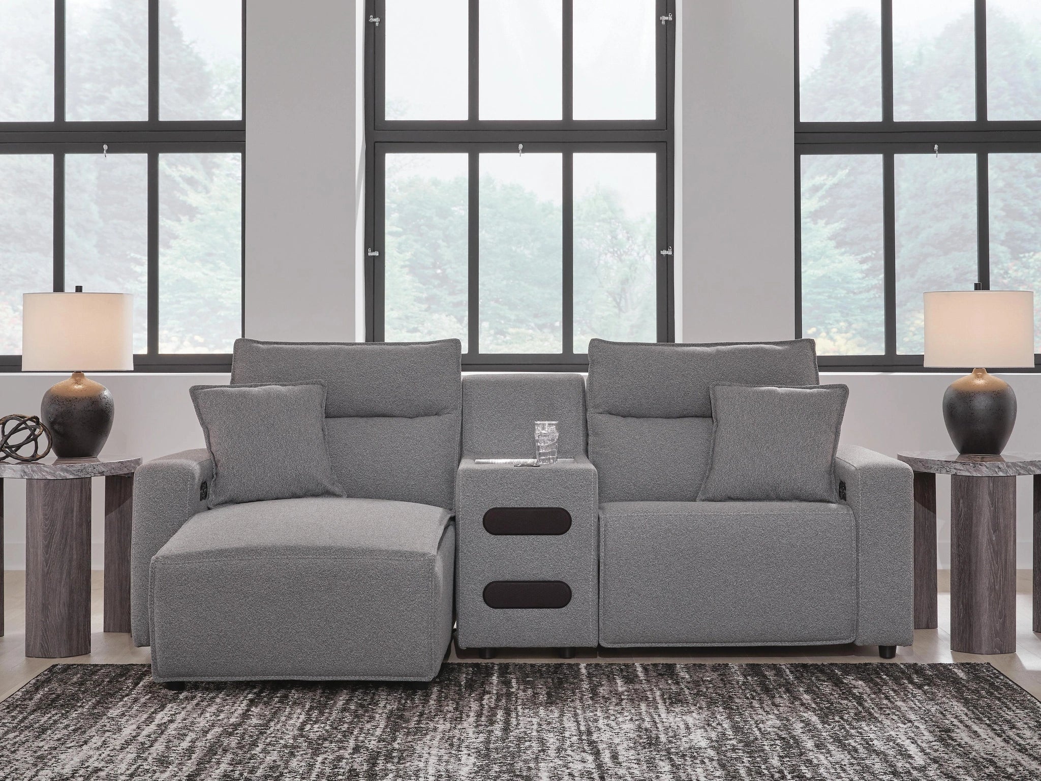 Modmax II Power Reclining Sectional with Chaise and Audio Console
