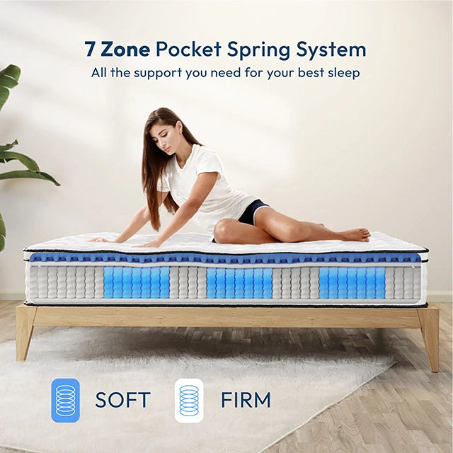 Salvia 12" Queen Hybrid Pocket Coil Mattress