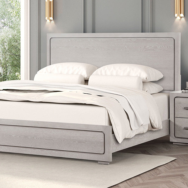 Crowthorne E.King & Queen Bed Grey & White